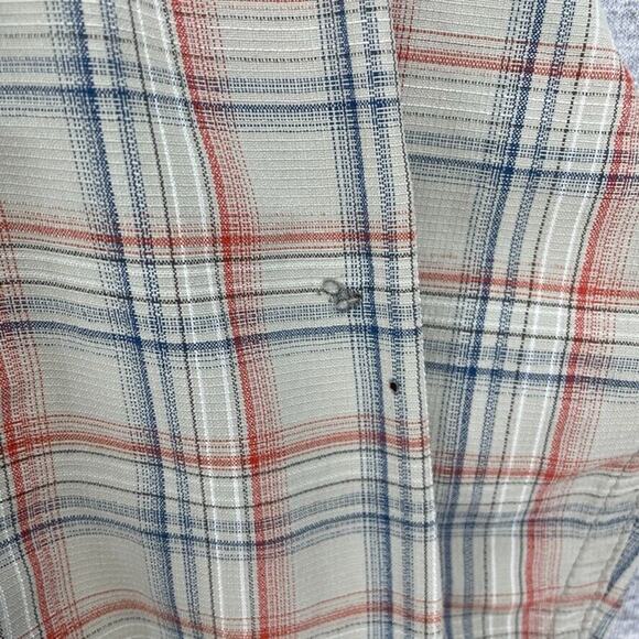 Columbia Shirt Mens Extra Large Tan Plaid Button Up Omni Dry Vented Outdoor - Picture 12 of 12